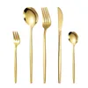 Set di posate Stoviglie in acciaio inossidabile dorato coltelli forchette Cucina occidentalebistecca, coltelli, forchette, cucchiai, set da 30 pezzi di scatole regalo leggere e di lusso Stoviglie portoghesi