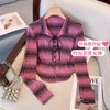 Cardigan à rayures roses pour femmes, pull tricoté Y2k années 90, Vintage à lacets, manches longues, coréen Harajuku Kawaii, vêtements d'automne