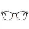 Montature per occhiali da sole MM Montature per occhiali in puro titanio Montature per occhiali da vista per donna Miopia per uomo Marchio di design vintage giapponese