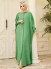 Ethnische Kleidung Elegante lila Abayas für Frauen Langarm muslimisches Kleid Dubai Strickjacke Kimono Kleidung Ramadan Abend Party Kaftan Mode