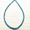 Kedjor blå apatit kristallsten halsband naturlig sommar 2023 andliga gåvor 3mm pärlor runt små fasetterade nacksmycken 5 st