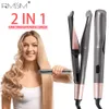Curling Irons Arrive Hair Curler Straightener 2 in 1 Ceramic Curling Iron Professional Hair Straighteners Fashion Styling Tools 230907