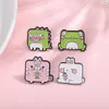 Broches pour femmes, dessin animé Animal lapin grenouille, badges et épingles amusants pour robes, tissus, sacs, décor, bijoux en métal émail mignon, cadeau pour amis, vente en gros