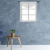 Gardin husdekorationer hem badrum fönster korta gardiner dekorativa triangel valanser vit polyester för kök