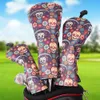 Andra golfprodukter Hawaiian Style Soft PU Leather Printing Golf Club headcover 3st Set Bundled Farway Wood Hybrid Covers 230907