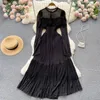 Casual Dresses Elegant Women Dress Summer 2023 Bubble Långärmad Holiday Beach Designer Clothing Chiffon Fashion Maxi