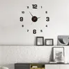 Wanduhren Leuchtende Uhr Rahmenlose Acryl DIY Digitale Aufkleber Stille Für Wohnzimmer Schlafzimmer Büro Dekor