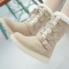 Boots Big Size Women Shoes Ankle For Ladies Woman Winter Maomao Belt Buckle Cross Strap