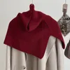 Maglioni da donna Pullover Sciarpa Scialle lavorato a maglia Cappotto invernale con colletto falso Bavaglino caldo dolcevita con spacco Maglione Accessori per vestiti