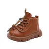 Bottes Garçons Bottes Enfants Bottines Automne Hiver Marque Tout-petits Enfants Bottes De Mode pour Petit Garçon Fille À Lacets En Caoutchouc Souple 230907