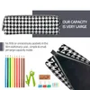 Retro Houndstooth Square Pencil Case Abstract Checkered University Cool Leather Box for Child Zipper Pen Organizer