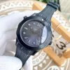 Horloges High-end atmosferische mode heren sport automatisch mechanisch horloge 42 mm golvende wijzerplaat zwart met lichtgevende OMG-stijl.