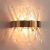 Wall Lamps Crystal Light Fixture Bedroom Beside Gold AC 90-260V Bathroom Stainless Steel Led Sconce