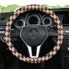 Steering Wheel Covers Bownot Prismatic Checkered Car Cover Fiber Vintage Auto Decoration Protector Interior Accessories