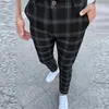 Pantaloni da uomo per il tempo libero Pantaloni da completo da uomo Autunno Vintage Tinta unita Slim Fit Matita da uomo Streetwear Moda Skinny Stretch Pantaloni attillati da uomo