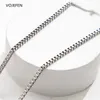 Chains VOJEFEN S925 Sterling Silver Necklace For Men/Women 2023 Women's Fashion 2mm Box Chain Choker Solid Argentum Luxury Jewelry