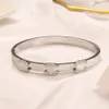 Klassieke armbanden linkketen Women merkbrief Bangle 18K vergulde inlay diamant geometrie roestvrijstalen geschenken polsbandje manchetketens ontwerper bruiloft sieraden