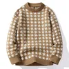 Suéteres masculinos suéter gola alta Pria gaya baru musim gugur dan dingin kasual modis 230907