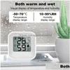 Hushållens termometrar Mini LCD Digital termometer Hygrometer inomhusrum ELEKTRONISK Temperatur Portabel för köksläppleverans DHGPU