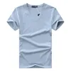 Men's Suits A2528 Plus Size T-Shirts Summer Casual V-Neck Breathable Brand T Shirt Men Short Sleeve Solid Color Cotton Tops Tees