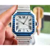 designer santos orologio da uomo orologio automatico con scatola DIW3 alta qualità aaa meccanica uhr quadrante blu interruttore rapido orologio da uomo montre carter luxe