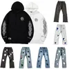 Designer mens hoodies designer vinter tröjor hoodie långärmare jacka lös kappa huvtröja män kvinna gamla tvättade jeans byxor