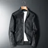 Men's Leather Faux Autumn Winter Jacket Men Fleece Warm Fashion Stand Collar Slim Fit Coat Wool Liner PU Biker 230906