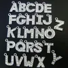 Modesmycken 130 st lot 12mm A-Z Rhinestones Letter Hang Pendant Charm Diy Alphabet Fit For Leather Armband226Z