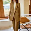 Damen Zweiteilige Hosen Hochwertige Mode Blazer Frauen Hosenanzüge Damen Arbeit Business Hosenanzüge Büro Uniform Style