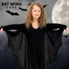 Särskilda tillfällen unisex halloween svart bat wing cape cloak dräkt för barn barn pojkar flickor klä upp tillbehör 230906