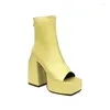 Buty damskie wiosenne i letnie styl Europa Ameryka Peep Toe rzymska platforma Modern Square Heel Plus Size 34-48