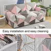 Chair Covers Printed Stretch Sofa Cover Elastic Living Room Furniture Protective Film 1 2 3 4 Seat Machine Washable Removable 230906