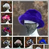 Stingy Brim Hats Fashion Autumn Winter Women Faux päls hink kanin kanindjockad mjuk varm man fiske mössa utomhus semester flicka Dr dhvvf