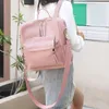 Borse da scuola Borsa da zaino alla moda da donna Borsa a tracolla convertibile dal design multiuso e borsa a tracolla da viaggio in pelle PU