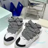 2023-sneakers designerskie buty swobodne siatka tkane męskie buty damskie skórzane wytłoczone koronkowe koralowe cielę gumowe platforma platforma Tranier