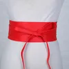 Cintura con fiocco da donna Nuove cinture in PU con lacci per cinturini da donna Cintura larga Abito femminile nero rosso argento Moda