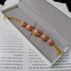 Link bransoletki vintage Natural Blue Pink Stone Chunky Bransoletka dla kobiet biżuteria impreza wybieg T