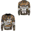 Tekniska tröjor Huvtröjor Australien Australien Landsflagga Aboriginal Animal Tiger Rabbits Colorful Tattoo Casual Funny Zip Jacket 415 992