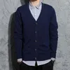 Men's Sweaters Cashmere Cotton Blend V-Neck Cardigan Men Sweater 2023 Autumn Winter Warm Jacket Clothes Sueter Hombre Pull Homme