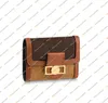 Dames mode casual ontwerper luxe dauphine tas portemonnee munt portemonnee sleutel zakje creditcard houder top spiegel kwaliteit m68725 bedrijfskaarthouders