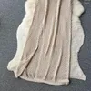 Robes décontractées Robe de débardeur en tricot d'été Conception de niche avec superposition extérieure fendue évidée et jupe longue ample