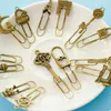 Marque-page 10 pièces mignon métal Vintage clé signets trombone pour livre papeterie école bureau marques 230907