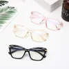 Zonnebril Vrouwen Anti Blauw Licht Bril Retro Cat Eye Brillen Optisch Spektakel Merk Designer Transparante Damesmode Brillen