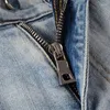 Men's Jeans Fashion Streetwear Men Light Blue Elastic Slim Fit Stretch Destroyed Ripped Patched Designer Hip Hop Brand Pants