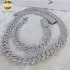 Vente Moissanite Hip Hop bijoux 925 argent Sterling plaqué or Vvs Moissnaite chaîne à maillons cubains collier pour hommes