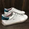 Yüksek En İyi Marka Sneaker Super Star Kadın Ayakkabı Leopar Baskı Pembe-Gold Glitter Klasik Beyaz Yapmak