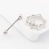 Labret Lippiercing Sieraden Body Star Tepelringen Nikkelvrij Mode Dames Geen stenen Groothandel Veel 14G 316L stalen staaf 230906