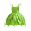 Robes de fille Costume de fée de Noël pour les filles 2023 Robe de princesse Elf Wings Bandeau Baguette Enfant Fantaisie Robes de fête d'anniversaire 230906