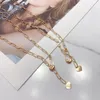 Chains KUGG 18K Yellow Gold Necklace Fashion Handmabe Pin Design INS Style Coarse Chain Exquisite Party Jewelry For Lady