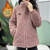 Women's Trench Coats Oversize Cashmere Cotton Jackets Winter Clothes Women Granular Pile Warm Long Sleeve Tops Retro Harajuku